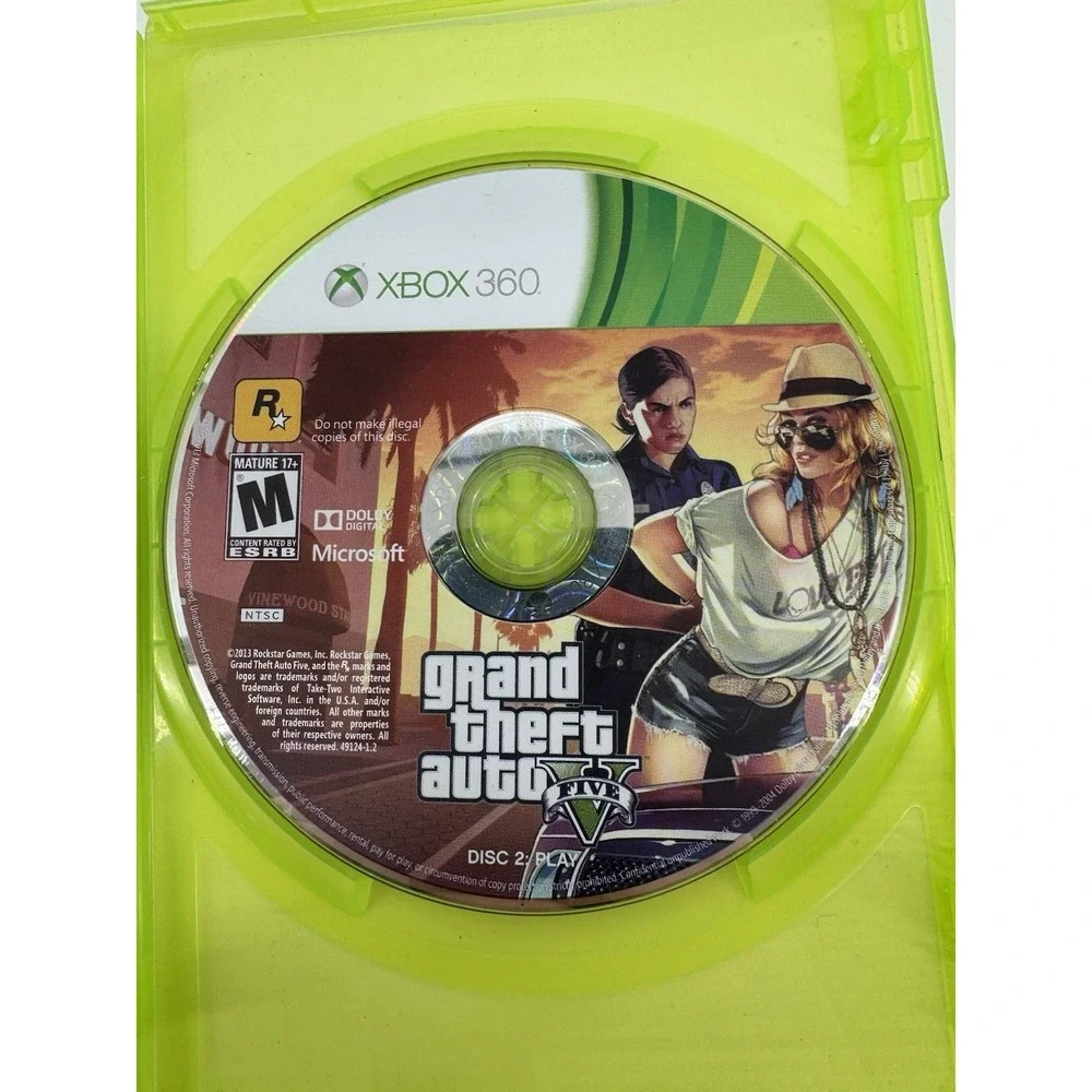 Grand Theft Auto V GTA 5 Xbox 360 Rockstar Games With Manual and Map CIB